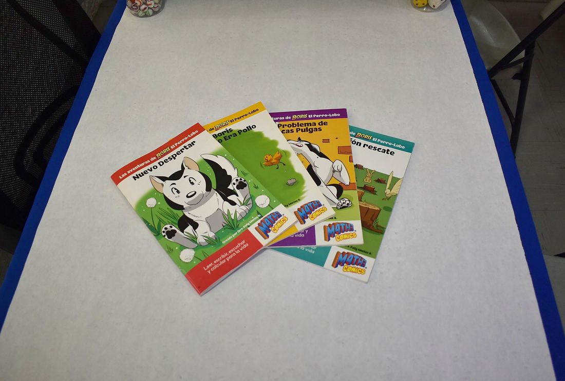 Los 4 cómics de Las Aventuras de Boris El Perro-Lobo que incluye el Mathe-Pack.